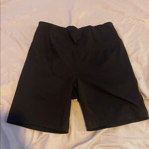 Black High-Waisted Biker Shorts